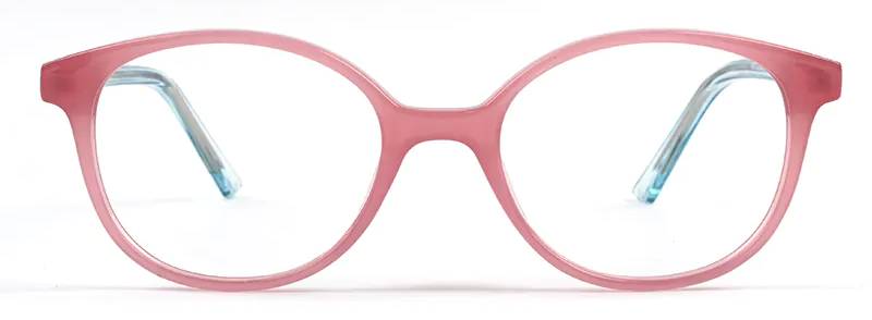 Children’s pink round glasses by M&S Opticians S221011 available in store